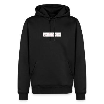 Ich liebe dich - Männer Premium Bio Hoodie - Schwarz - Vorne - Nico (187cm)