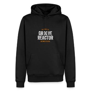 T-shirt Groove Reactor Retro Vibe Statement - Sweat à capuche Premium bio Homme - noir - Devant - Nico (187cm)