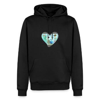 Aquariophile d’aquarium Fish Tank-Love Aquaristics - Sweat à capuche Premium bio Homme - noir - Devant - Nico (187cm)