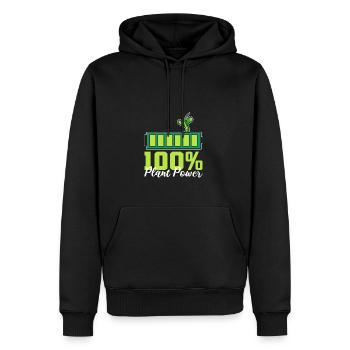 100% Performance des plantes Cadeau végétalien environnemental - Sweat à capuche Premium bio Homme - noir - Devant - Nico (187cm)