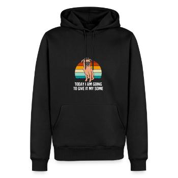 Heute werde ich ihm einen lustigen sarkastischen H - Männer Premium Bio Hoodie - Schwarz - Vorne - Nico (187cm)
