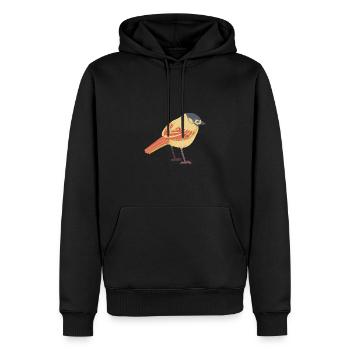 Bergeronnette - Sweat à capuche Premium bio Homme - noir - Devant - Nico (187cm)