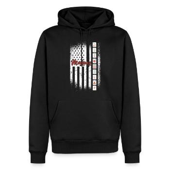 Cadeau pour les fans de Mahjong - Sweat à capuche Premium bio Homme - noir - Devant - Nico (187cm)