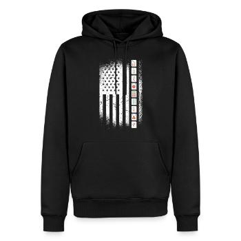 Cadeau pour les fans de Mahjong - Sweat à capuche Premium bio Homme - noir - Devant - Nico (187cm)