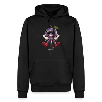 Plum Radfahren auf dem Fahrrad Geschenk - Männer Premium Bio Hoodie - Schwarz - Vorne - Nico (187cm)