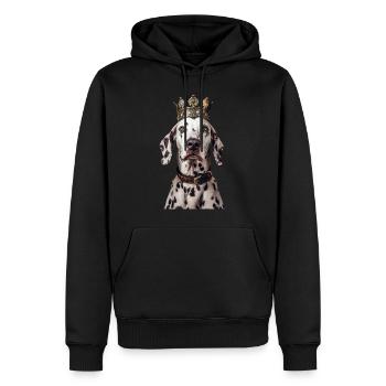 Dalmatiner - Männer Premium Bio Hoodie - Schwarz - Vorne - Nico (187cm)
