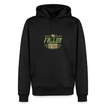 falknerei mama - Männer Premium Bio Hoodie - Schwarz - Vorne - Nico (187cm)