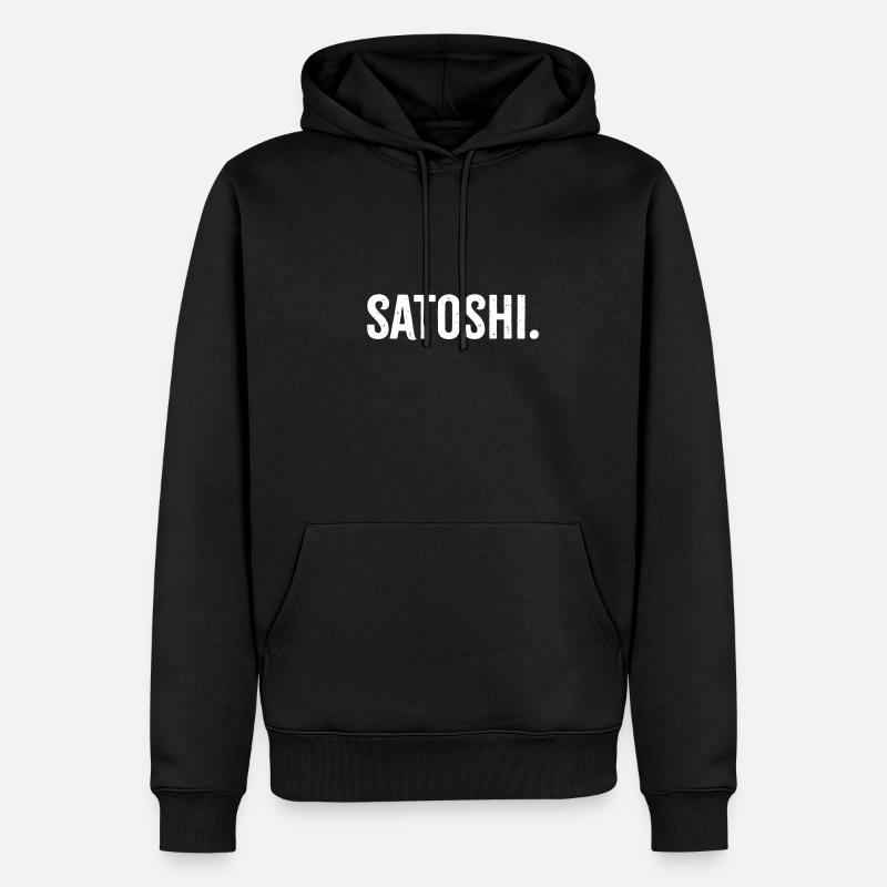 Satoshi - Männer Premium Bio Hoodie - Schwarz