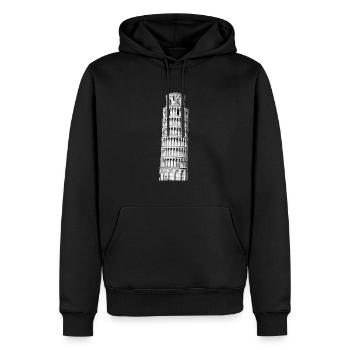 Schiefe Turm von Pisa - Männer Premium Bio Hoodie - Schwarz - Vorne - Nico (187cm)