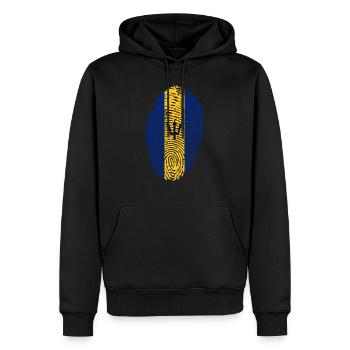 Barbade - Sweat à capuche Premium bio Homme - noir - Devant - Nico (187cm)