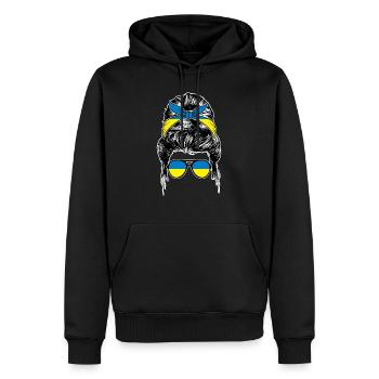 Ukrainer Ukrainisches Ukraine - Männer Premium Bio Hoodie - Schwarz - Vorne - Nico (187cm)