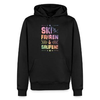 Ski fahren und saufen - Männer Premium Bio Hoodie - Schwarz - Vorne - Nico (187cm)