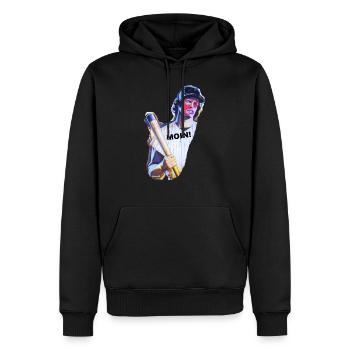 ZoffArt MOIN! - Männer Premium Bio Hoodie - Schwarz - Vorne - Nico (187cm)