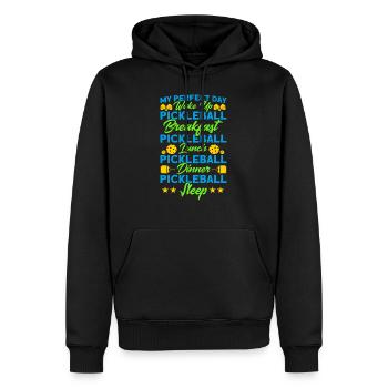 Pickleball Paddleball Pickleball spielen Geschenk - Männer Premium Bio Hoodie - Schwarz - Vorne - Nico (187cm)