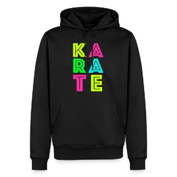 Karate Black Belt Gi Uniform - Männer Premium Bio Hoodie - Schwarz - Vorne - Nico (187cm)