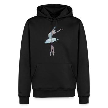 Danseuse classique - Sweat à capuche Premium bio Homme - noir - Devant - Nico (187cm)