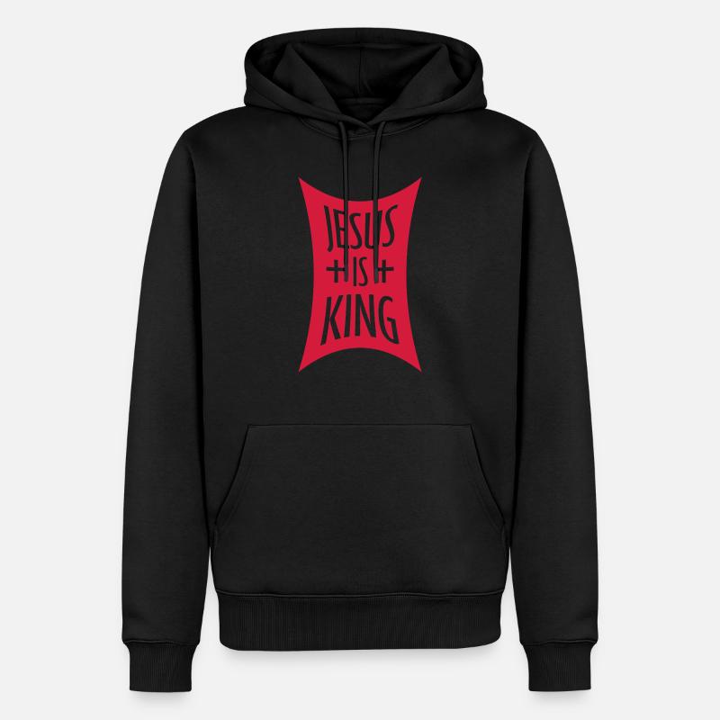 Citation de Jésus est roi - Sweat à capuche Premium bio Homme - noir