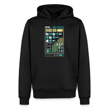 New york city - Sweat à capuche Premium bio Homme - noir - Devant - Nico (187cm)