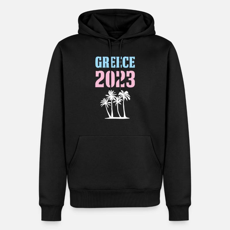 Greece 2023 - Männer Premium Bio Hoodie - Schwarz