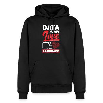 Data Is My Love Language Data Scientist - Men’s Premium Organic Hoodie - black - Front - Nico (187cm)
