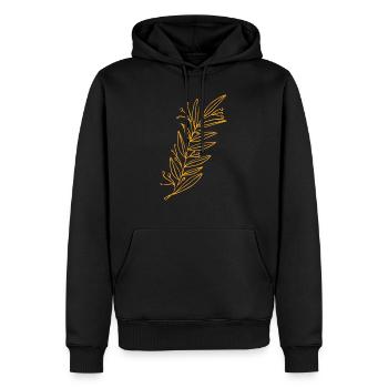 Flower Blume Pflanze - Männer Premium Bio Hoodie - Schwarz - Vorne - Nico (187cm)