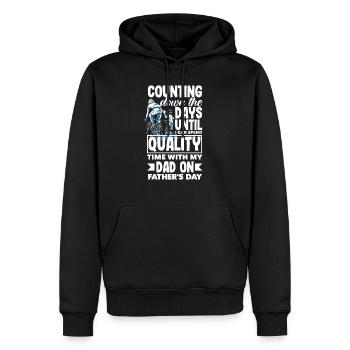 Counting Down the Days Father's Day - Männer Premium Bio Hoodie - Schwarz - Vorne - Nico (187cm)