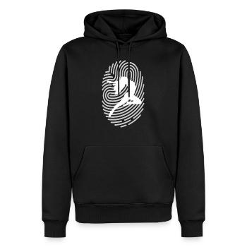 Danse Musique de danse - Sweat à capuche Premium bio Homme - noir - Devant - Nico (187cm)