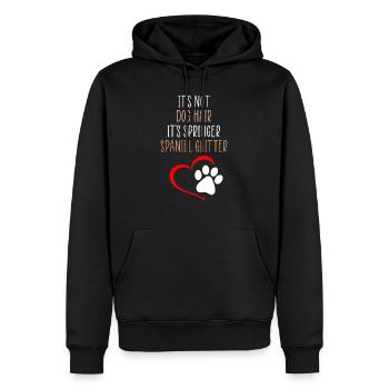 Springer scintillant citation amusante - Sweat à capuche Premium bio Homme - noir - Devant - Nico (187cm)
