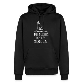 MIr reichts ich geh Segeln Humor - Männer Premium Bio Hoodie - Schwarz - Vorne - Nico (187cm)