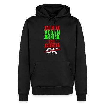 Nicht Vegan Sein Ist Nicht Okey Kein Fleisch Vegan - Männer Premium Bio Hoodie - Schwarz - Vorne - Nico (187cm)