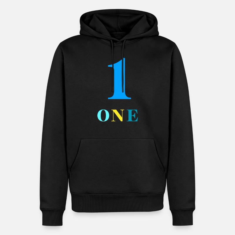 One-1e anniversaire - Sweat à capuche Premium bio Homme - noir