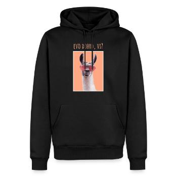EVO DOBRO VI MAJICA - Männer Premium Bio Hoodie - Schwarz - Vorne - Nico (187cm)