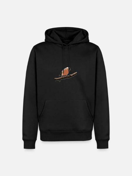 Gimpel niedlich - Männer Premium Bio Hoodie - Schwarz