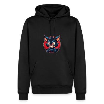 Super cute tasmanian Devil retro style - Men’s Premium Organic Hoodie - black - Front - Nico (187cm)