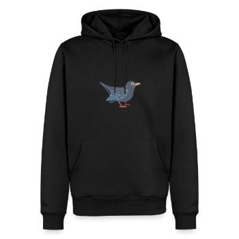 Merle - Sweat à capuche Premium bio Homme - noir - Devant - Nico (187cm)