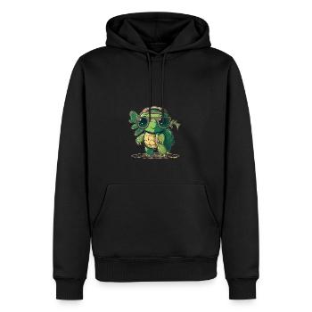 Cute Turtle1 - Männer Premium Bio Hoodie - Schwarz - Vorne - Nico (187cm)