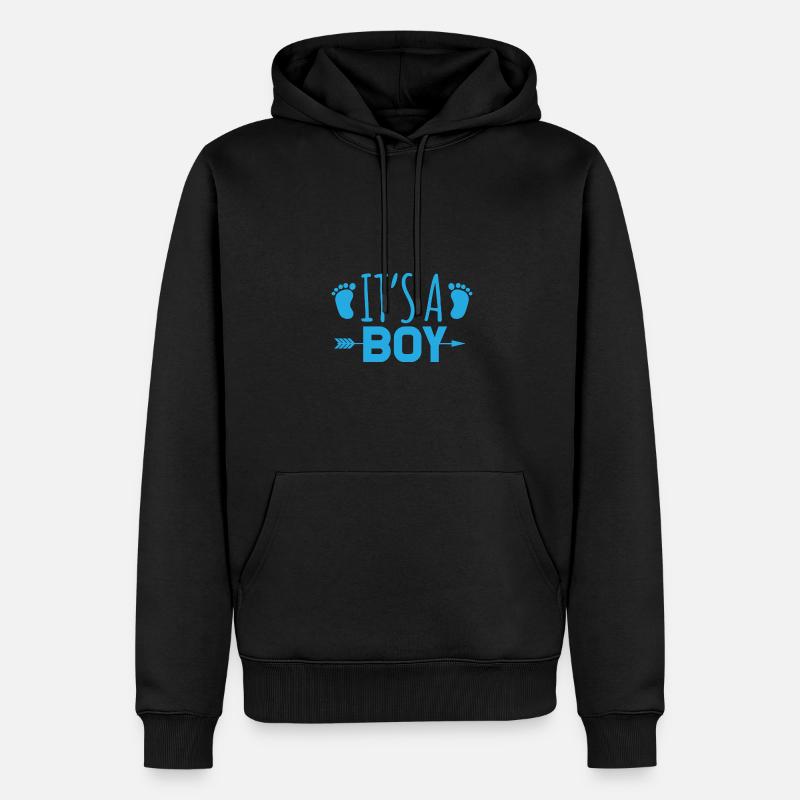 It´s a boy - Männer Premium Bio Hoodie - Schwarz