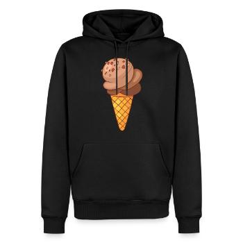 Eis Speiseeis Eiskrem Eiscreme Kugeleis Eisbecher - Männer Premium Bio Hoodie - Schwarz - Vorne - Nico (187cm)
