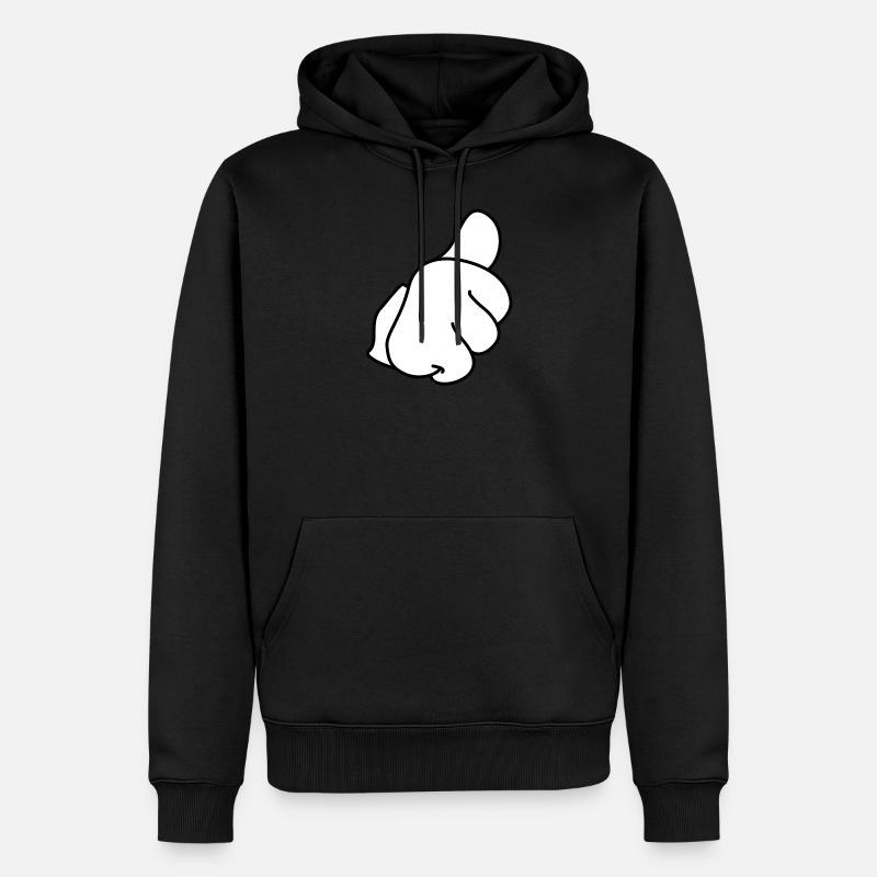 Thumbs - Männer Premium Bio Hoodie - Schwarz