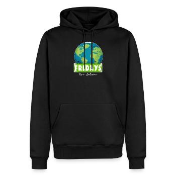 Fridays For Future Stop Klima Co2 Protest Geschenk - Männer Premium Bio Hoodie - Schwarz - Vorne - Nico (187cm)
