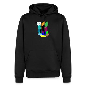 Bouldering sport cadeau d'escalade gym d'escalade - Sweat à capuche Premium bio Homme - noir - Devant - Nico (187cm)