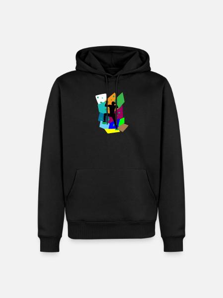 Bouldering sport climbing rock climbing gym gift - Men’s Premium Organic Hoodie - black