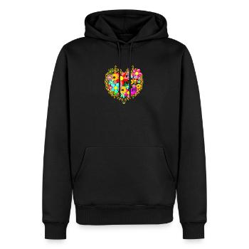 Frühling Frühlingszeit Frühlingsgefühle Geschenk - Männer Premium Bio Hoodie - Schwarz - Vorne - Nico (187cm)
