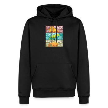 Dinosaurier Dino Saurier Tier Reptil Geschenk - Männer Premium Bio Hoodie - Schwarz - Vorne - Nico (187cm)