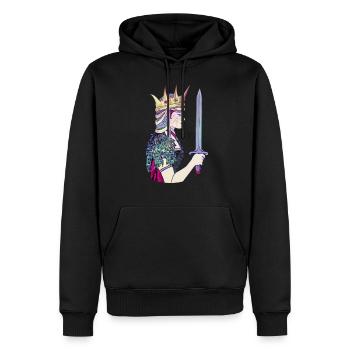Reine des épées II - Sweat à capuche Premium bio Homme - noir - Devant - Nico (187cm)
