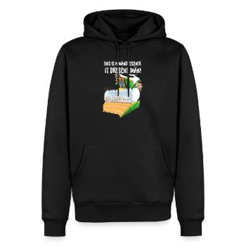 It dreschs MÄH! - Männer Premium Bio Hoodie - Schwarz - Vorne - Nico (187cm)