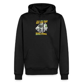 Account Receivables Professional - Men’s Premium Organic Hoodie - black - Front - Nico (187cm)