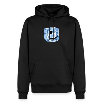 cube ice wink - Männer Premium Bio Hoodie - Schwarz - Vorne - Nico (187cm)