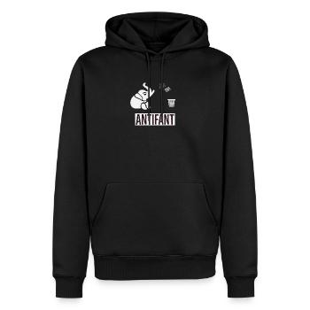 Antifant - Männer Premium Bio Hoodie - Schwarz - Vorne - Nico (187cm)