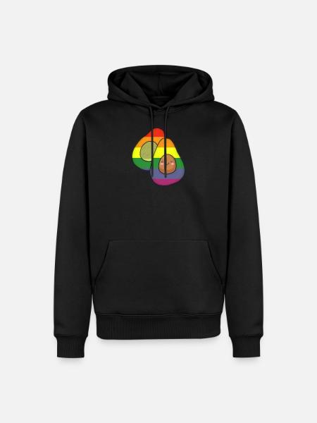 Pride Avocado LGBTQ Gift - Men’s Premium Organic Hoodie - black